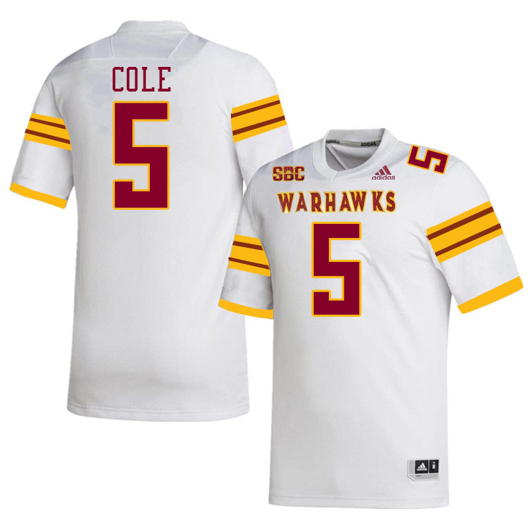 #5 Artis Cole Louisiana-Monroe Warhawks College Football Jerseys Stitched-White